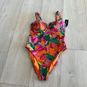 Express Floral Balconette Body Contour One-piece Swimsuit size M